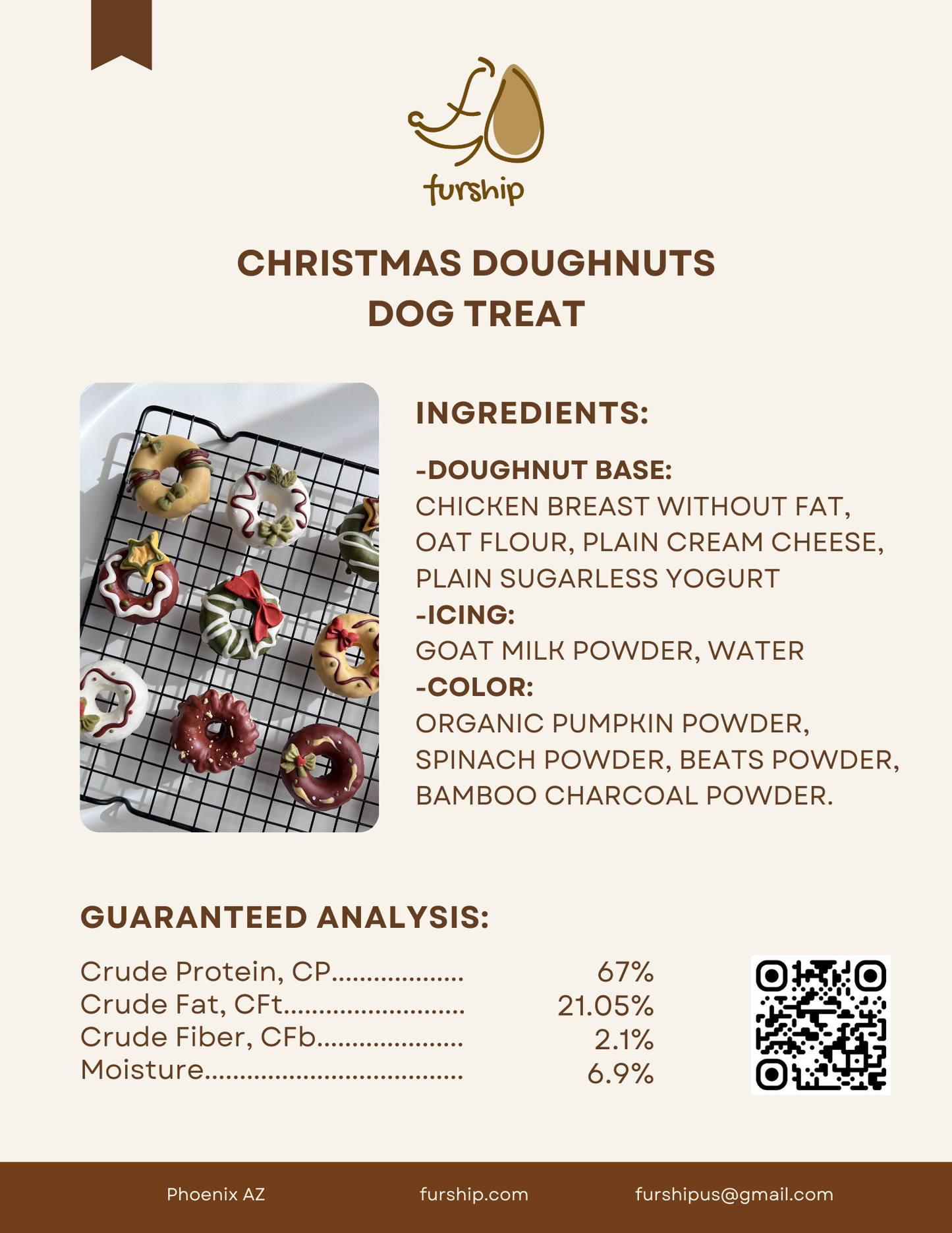 Christmas Doughnuts for pets (4pcs)